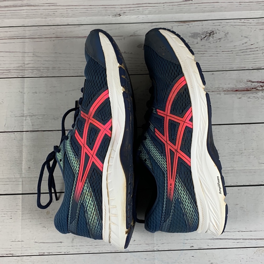 ASICS “GEL CONTEND 6” blue & Red sneakers size 10 - Picture 7 of 13